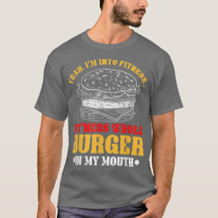 バーガーフィットネスファストフードハンバーガーラバー Tシャツ