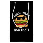 バーガープリンおもしろいダークBG スモールペーパーバッグ (正面)