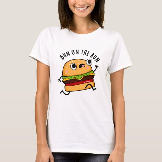 バーガープ走ンおもしろいのパン Tシャツ (正面)