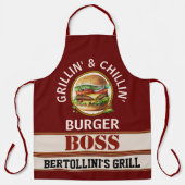 バーガーボスオールオーバープリントエプロン エプロン (正面)