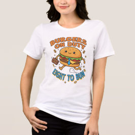 バーガーボスTシャツ - フードリーのための面白いハッスルデザイン トライブレンドTシャツ