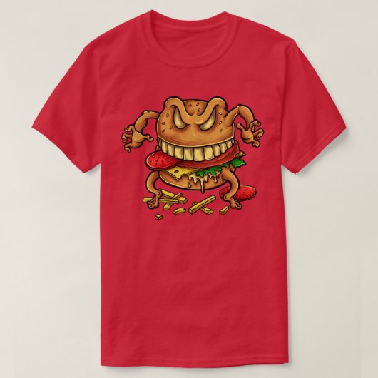 バーガーモンスター Tシャツ (デザイン正面)