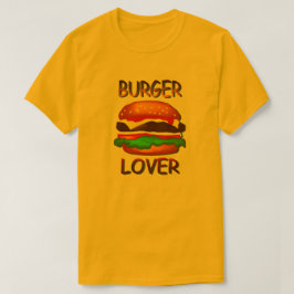 バーガーラバーハンバーグメンズ金ゴールドTシャツ Tシャツ