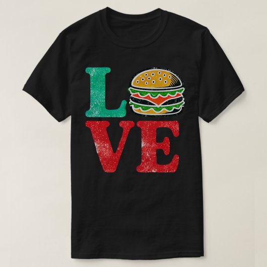 バーガーラブ Tシャツ (デザイン正面)