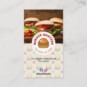 バーガーレストランビジネス | ミニマルクラシック主義 名刺 (裏面)