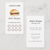 バーガーレストランロイヤリティ名刺 名刺 (正面/裏面)