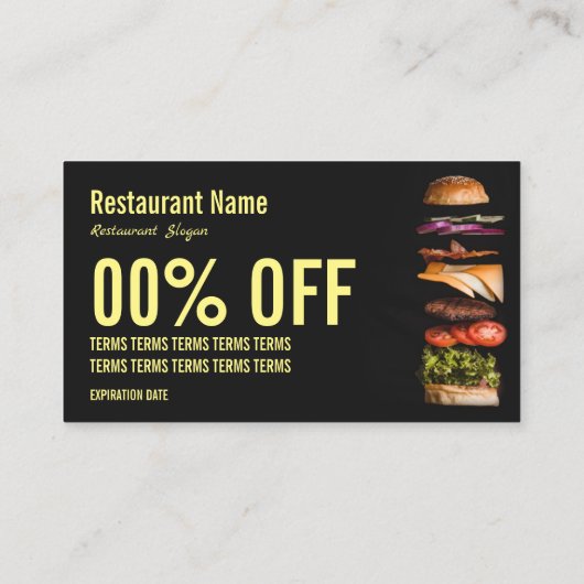 バーガー名刺 名刺 (裏面)