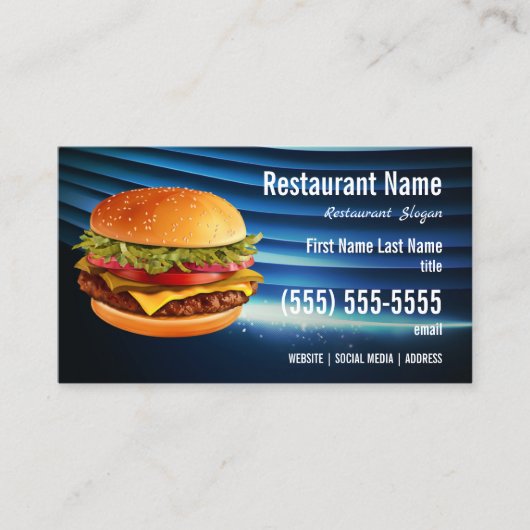 バーガー名刺 名刺 (正面)