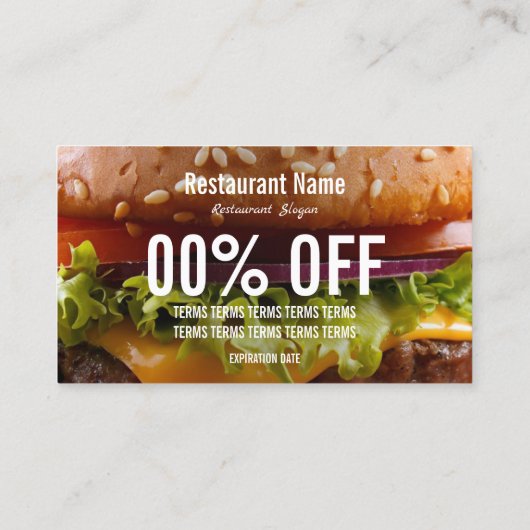 バーガー名刺 名刺 (裏面)