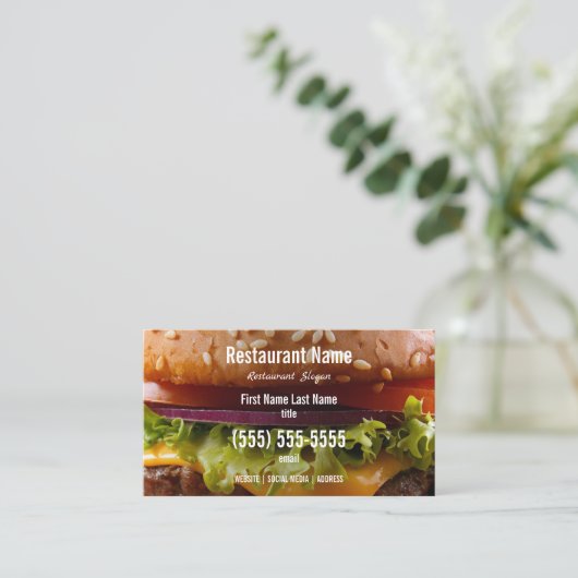 バーガー名刺 名刺 (スタンド正面)