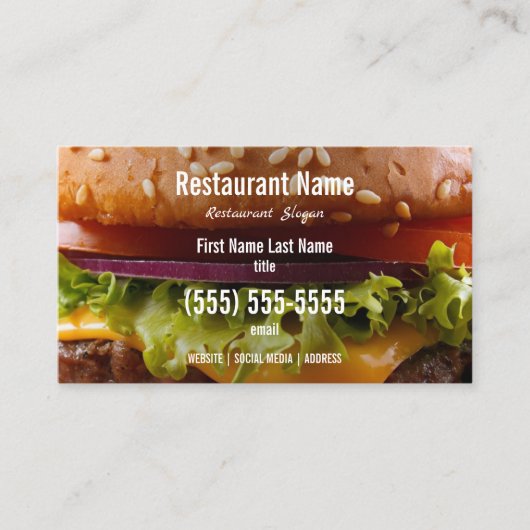 バーガー名刺 名刺 (正面)