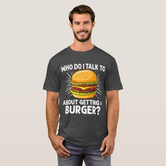 バーガー愛好家のためのチーズバーガーのギフト Tシャツ (正面フル)