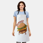 バーガー愛好家 エプロン (着用した状態)