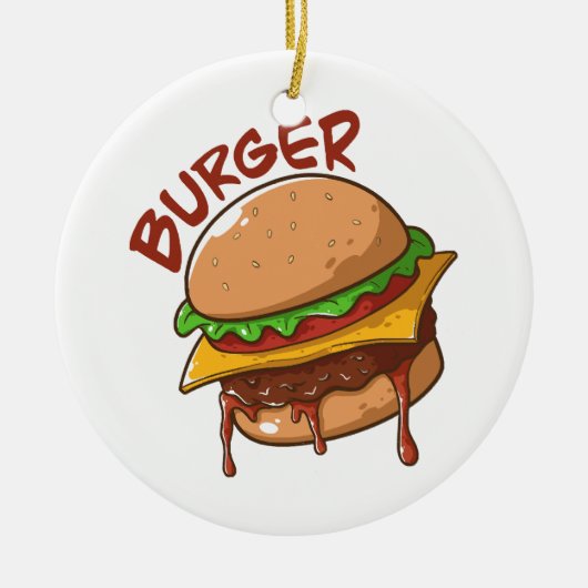 バーガー愛好家 セラミックオーナメント (正面)
