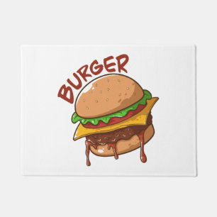 バーガー愛好家 ドアマット