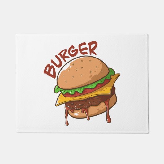 バーガー愛好家 ドアマット (正面)