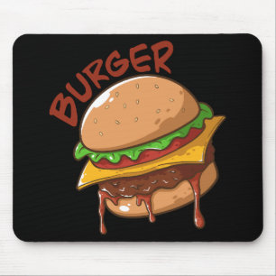 バーガー愛好家 マウスパッド
