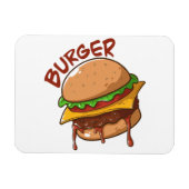 バーガー愛好家 マグネット (横)