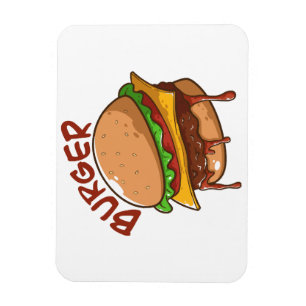バーガー愛好家 マグネット