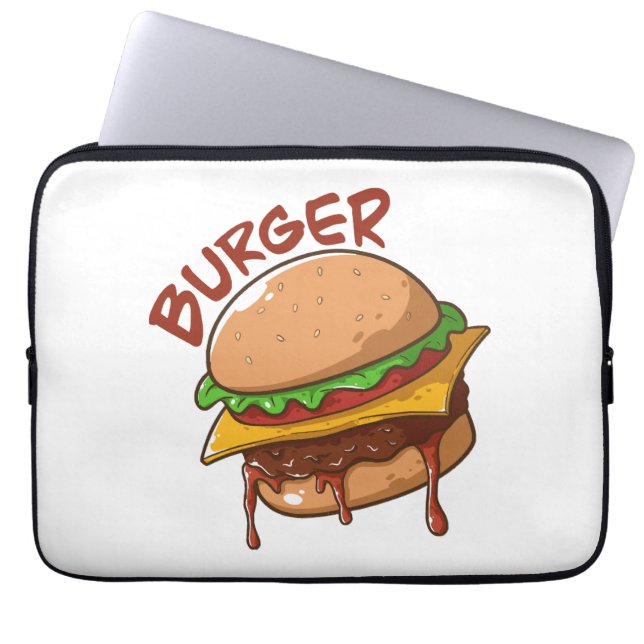 バーガー愛好家 ラップトップスリーブ (正面)