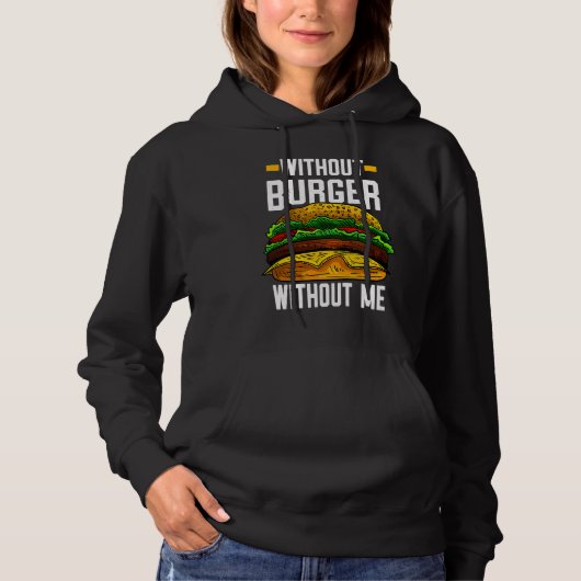 バーガー抜き 私抜き チーズバーガー 私 バーガー パーカ (正面)
