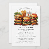 バーガー招待状 招待状 (正面/裏面)