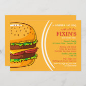 バーガー招待状 招待状 (正面/裏面)