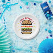 バーガー誕生日アニーエイジ紙プレート ペーパープレート (パーティー)