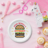 バーガー誕生日アニーエイジ紙プレート ペーパープレート (パーティー)