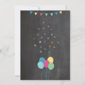 バーガー誕生日招待状キッズキッズチョークパーティーおもしろい 招待状 (裏面)