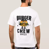 🍔バーガー部隊レストランスタッフロゴ🍔 Tシャツ (裏面)