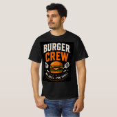 🍔バーガー部隊 ファストフードレストランスタッフ 👨🍳 Tシャツ (正面フル)