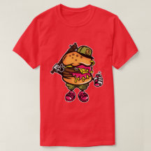 バーガー野球男子Tシャツ