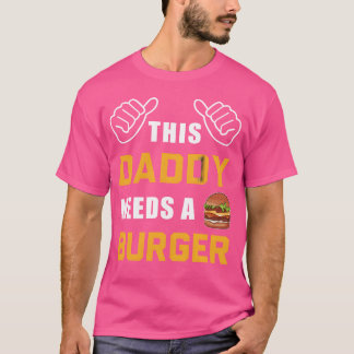 バーガー食べたいパパ ファストフード お父さん ファザー ギフト 男性用 Tシャツ