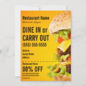 バーガー5x7チラシ 招待状 (裏面)