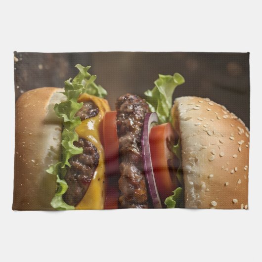 バーガー キッチンタオル (横)
