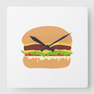 バーガー スクエア壁時計