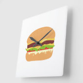 バーガー スクエア壁時計 (傾斜)