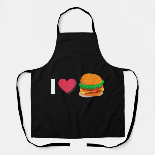 バーガー チーズバーガー ジャンクフード好き  エプロン (正面)