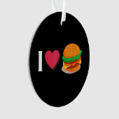 バーガー チーズバーガー ジャンクフード好き  オーナメント (正面)