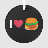 バーガー チーズバーガー ジャンクフード好き  オーナメント (裏面)