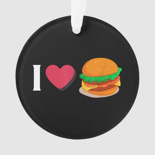 バーガー チーズバーガー ジャンクフード好き  オーナメント (正面)
