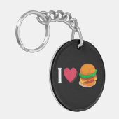 バーガー チーズバーガー ジャンクフード好き キーホルダー (正面左)
