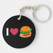 バーガー チーズバーガー ジャンクフード好き キーホルダー (裏面)