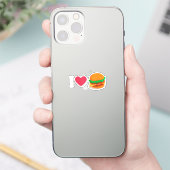 バーガー チーズバーガー ジャンクフード好き  シール (スマートフォン)
