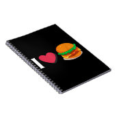 バーガー チーズバーガー ジャンクフード好き ノートブック (右側)