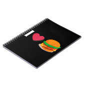 バーガー チーズバーガー ジャンクフード好き ノートブック (左側)