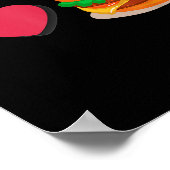 バーガー チーズバーガー ジャンクフード好き  ポスター (角)
