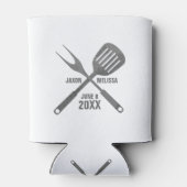 バーガー、ビールとベビーBBQベビーシャワー 缶クーラー (裏面)