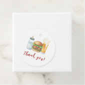 バーガー、ビールの赤ちゃんシャワーありがとう フェイバータグ (インサイチュ)